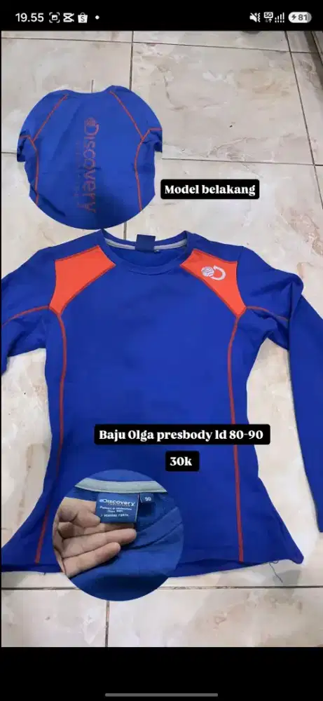 Baju olahraga pressbody