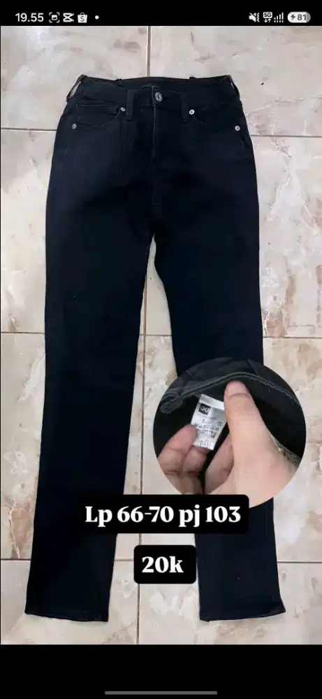 Celana jeans hitam uniq