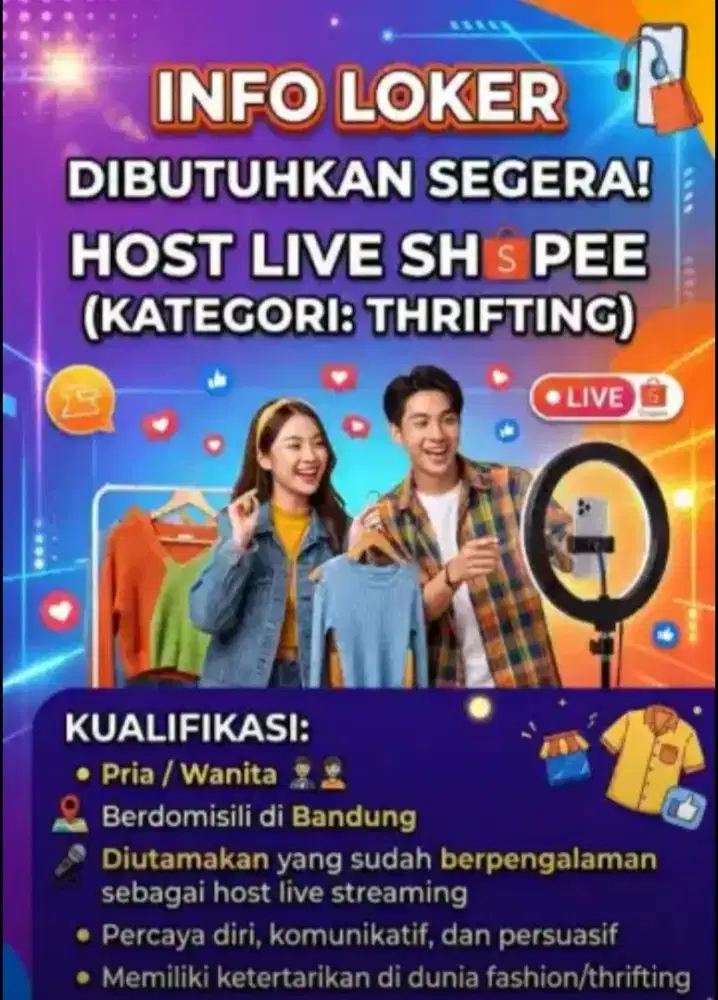 Host pengalaman thrifting