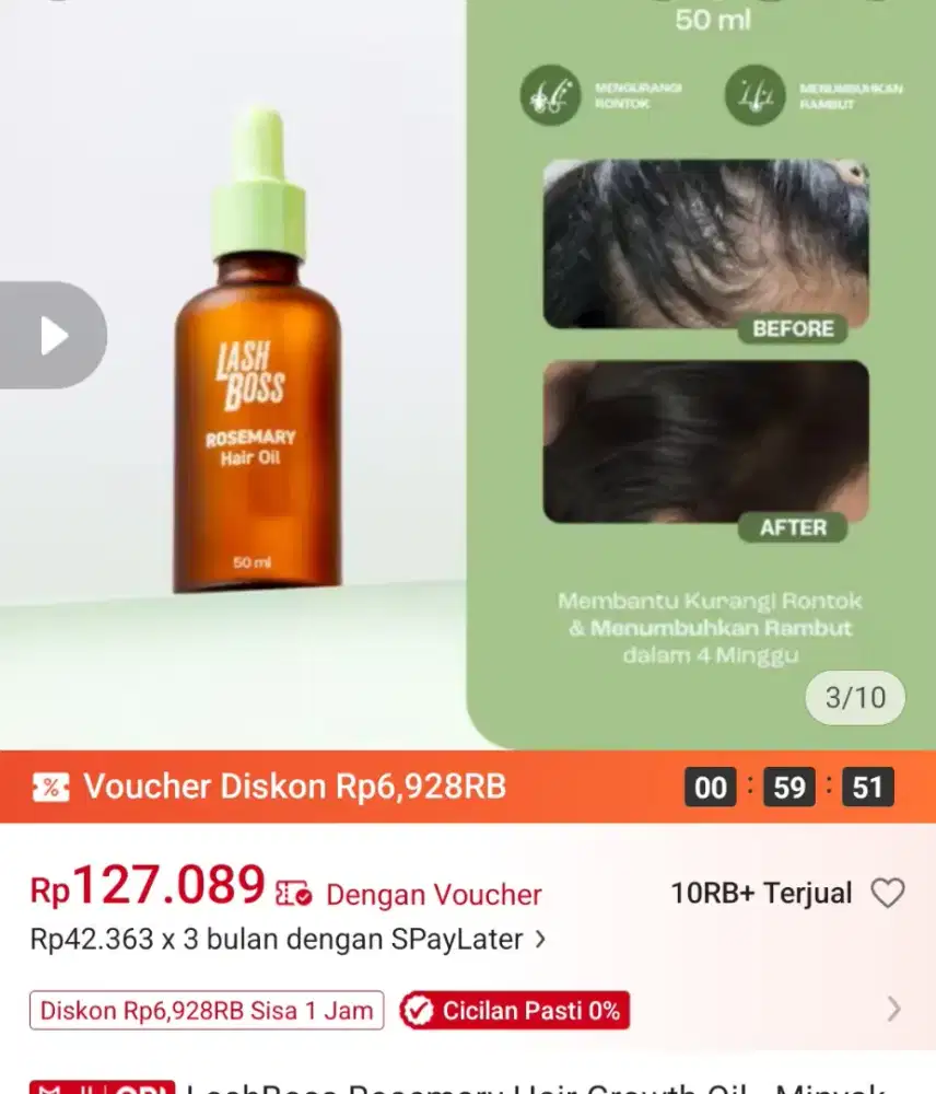Prelove hair oil lashboss