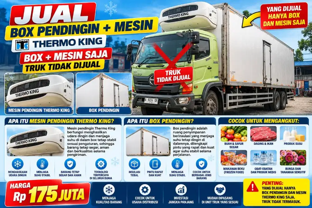 JUAL BOX PENDINGIN + MESIN THERMO KING