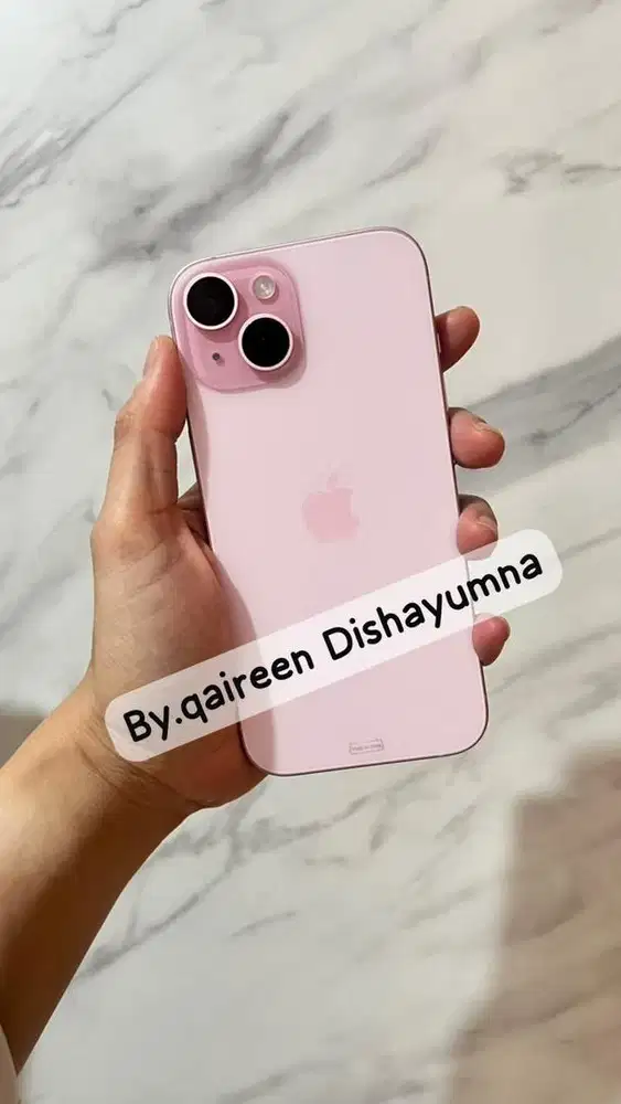 Iphone 15 pink 256gb, 100% milik pribadi like new