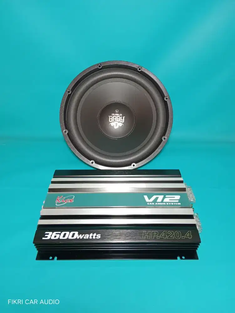 PLES PASANG Power KICX HP-420.4 4ch & Subwoofer VENOM BABY VX-12BD 12