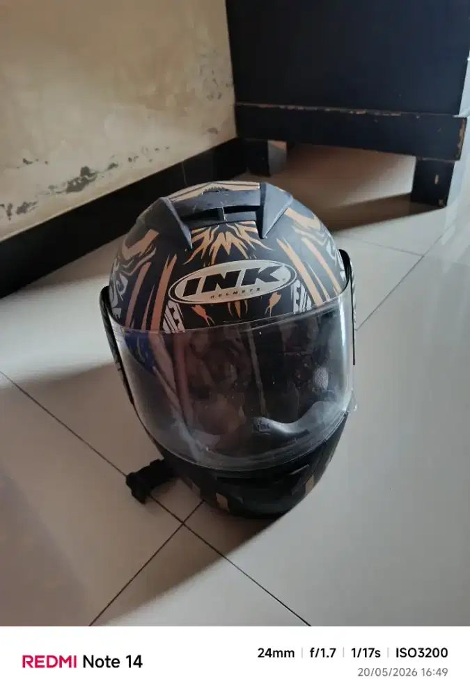 jual cepat Helm Full Face INK CL Max Motif Seri 8 Matt Black Gold