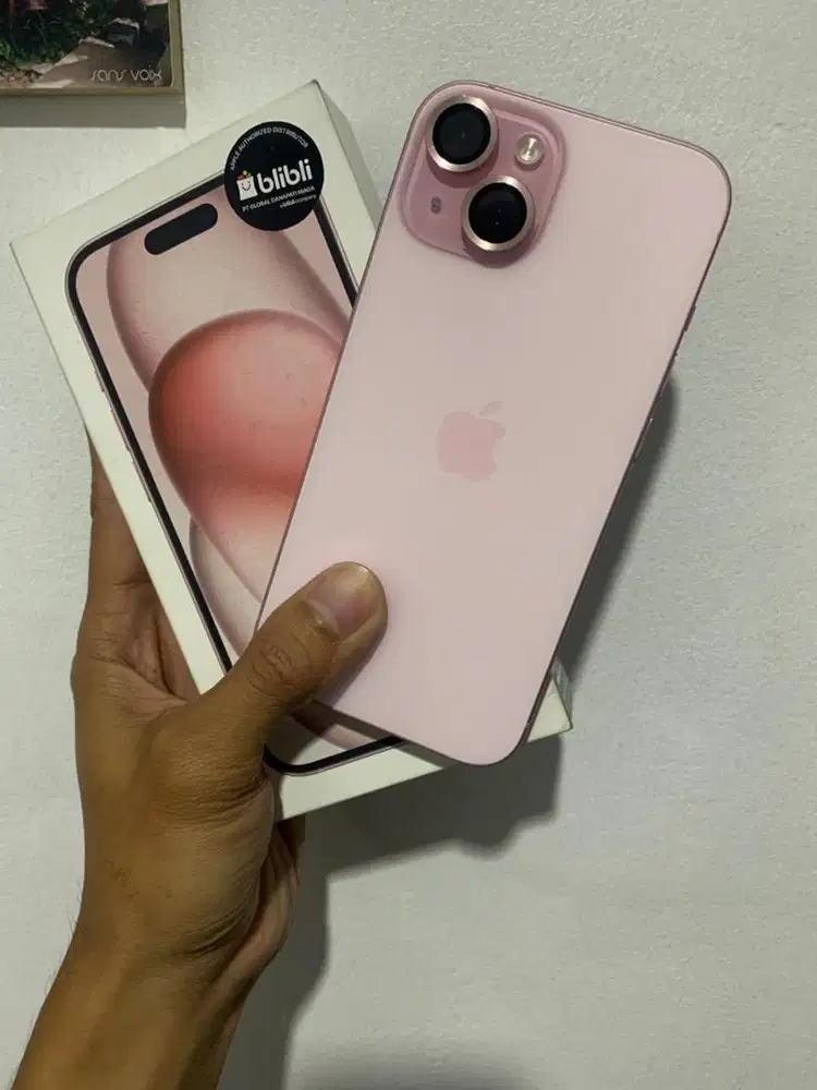 iphone 15 128gb pink resmi blibli
