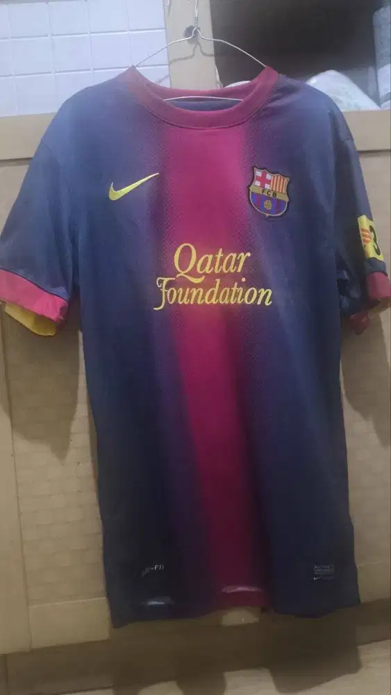 Lionel Messi Barcelona FC Nike Dri Fit Qatar Foundation Jersey Men Siz