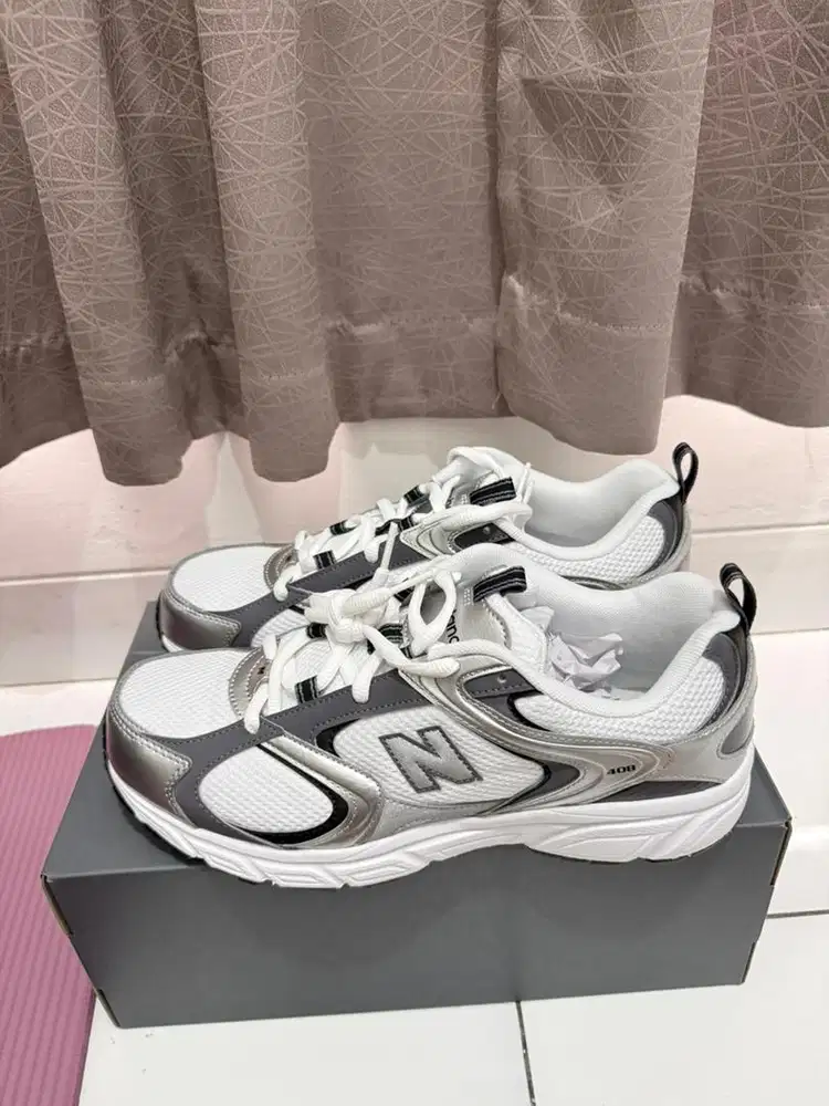 SEPATU NB 408 WHITE GREY