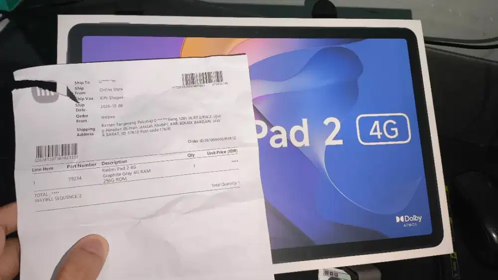 Redmi pad 2 4g 4/256 (New/Segel BNIB)