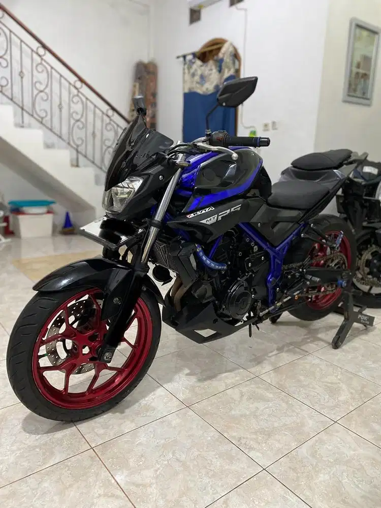 Yamaha Mt25 2017 rangka biru low KM