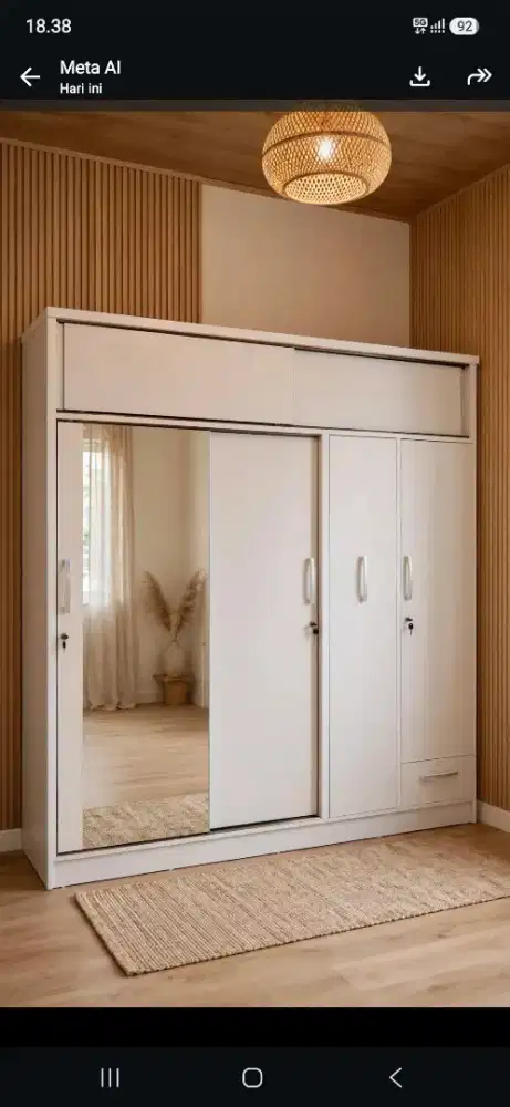 LEMARI PAKAIAN 3pintu sleding modern