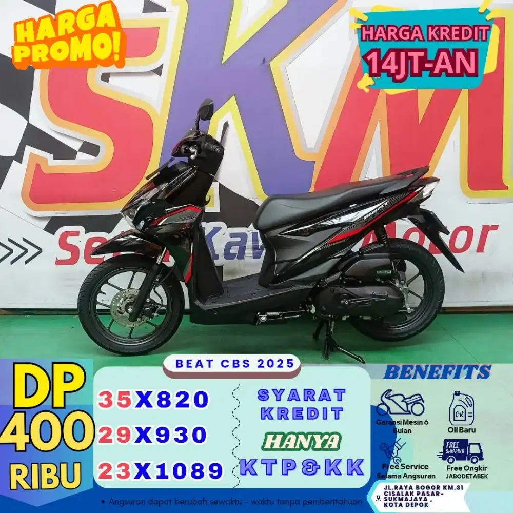 ( promo DP:400 beat  2025 servis gratis selama angsuran cash credit