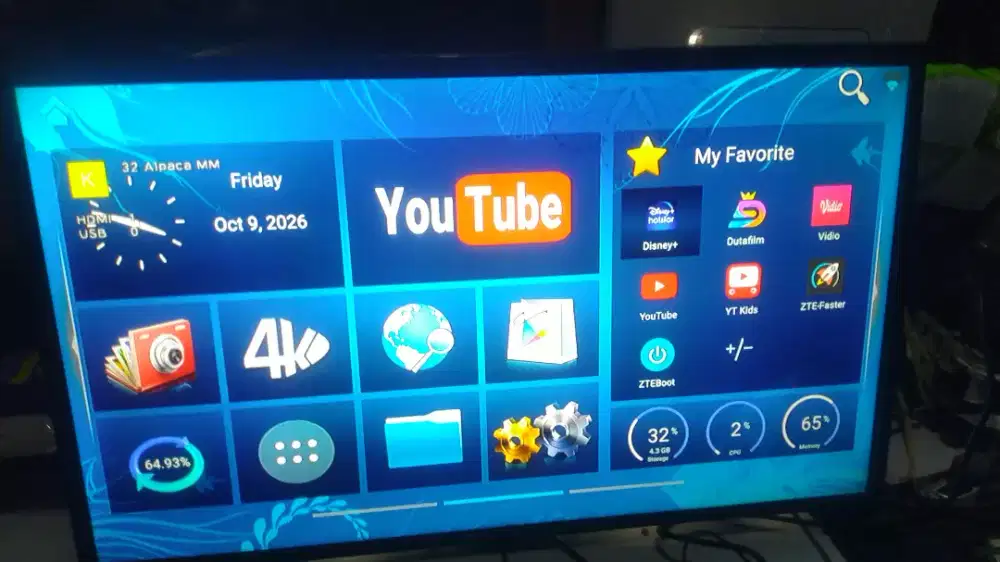 TV  Sharp 32 Inch dan STB Advance Digitals