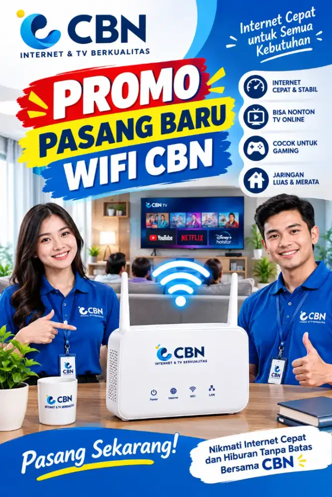 Melayani pasang baru Wifi CBN
