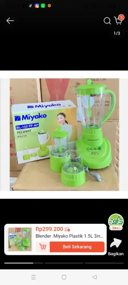 Dijual blender Miyako 3in1 baru