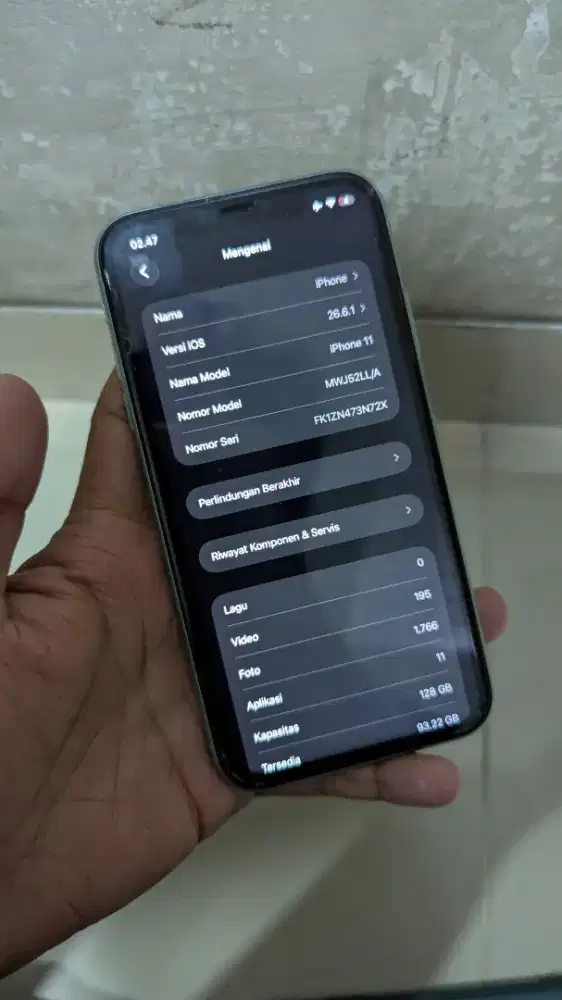 Iphone 11 128gb Inter Siap reset bebas update