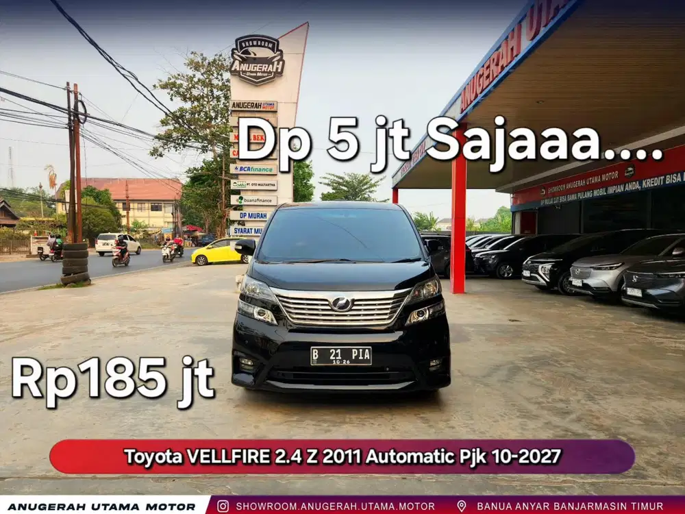 Dp5jt Vellfire 2.4 Z 2011 Automatic Pjk 10-2027