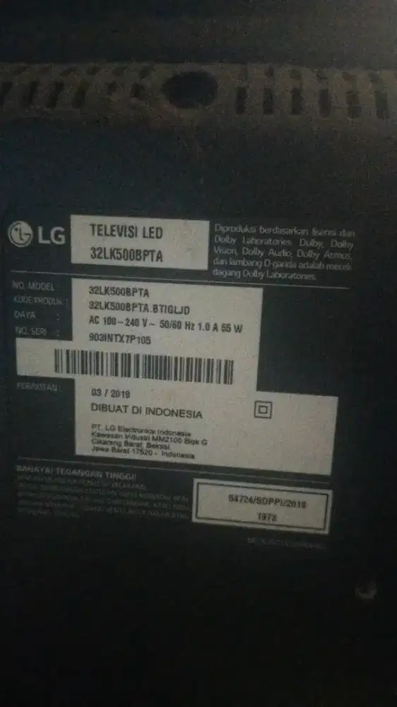 Di jual TV merk LG 32.inch