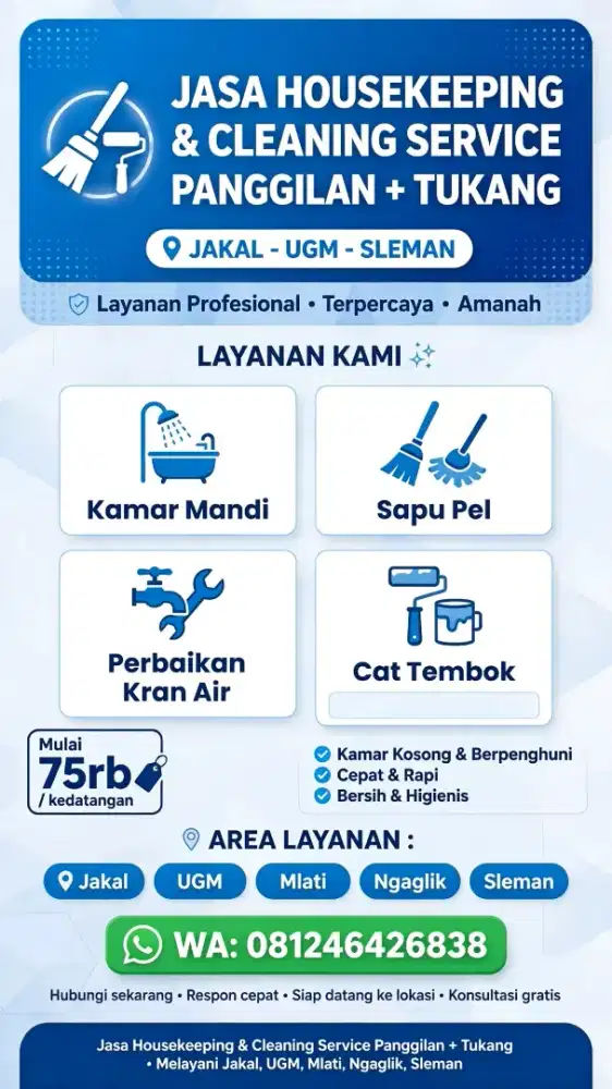 Heuskeeping dan cleaning service panggilan