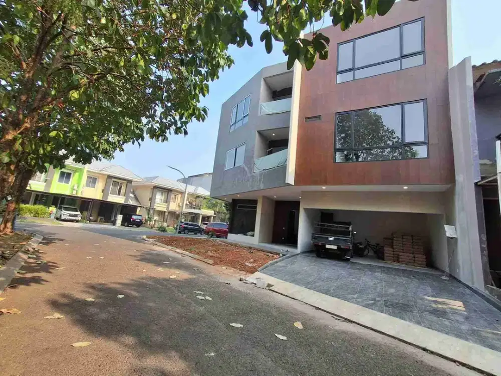 Rumah Brand New Modern Hoek Selatan di Sutera Feronia Alam Sutera