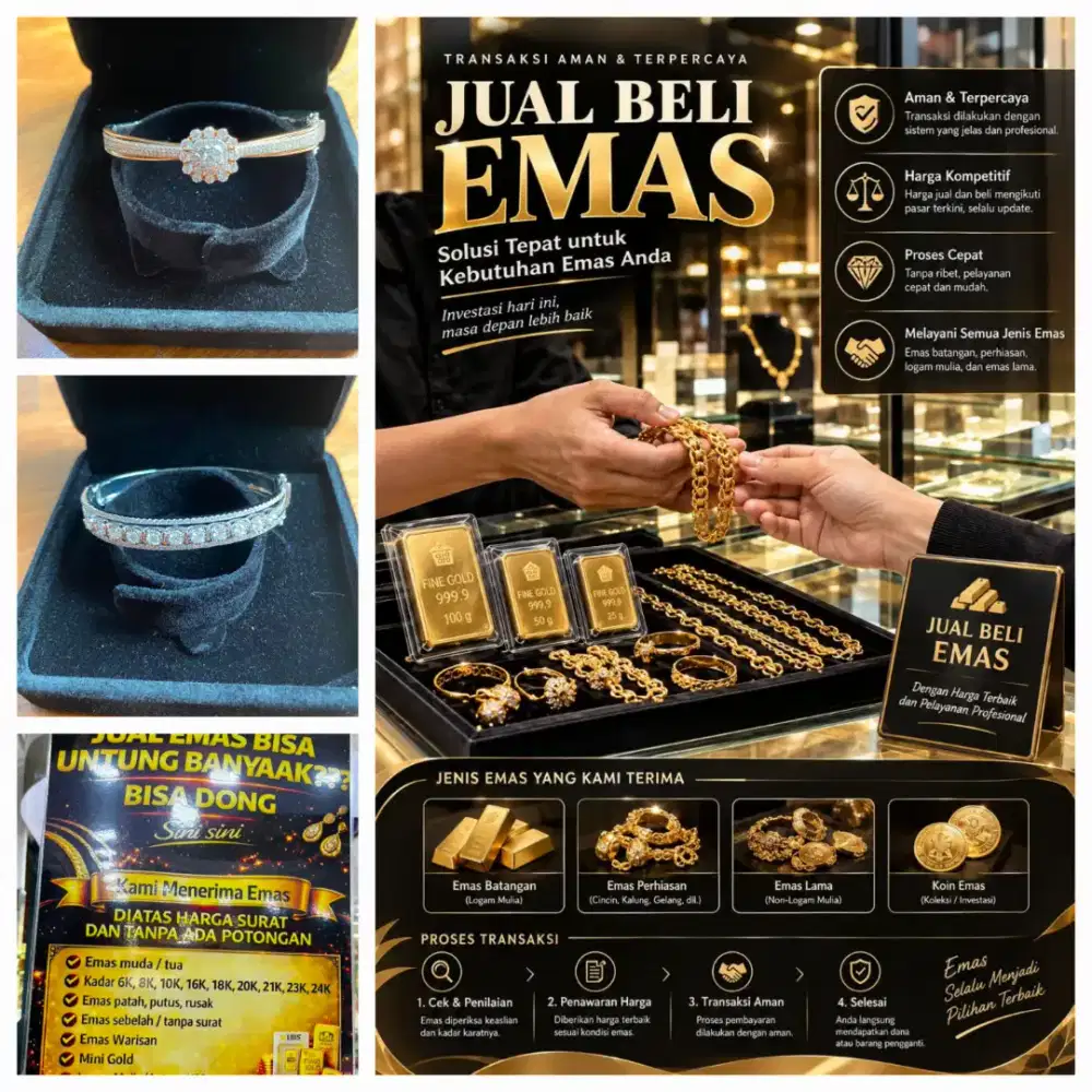 Terima Jual Emas dan Berlian Tanpa Surat Bisa Cod