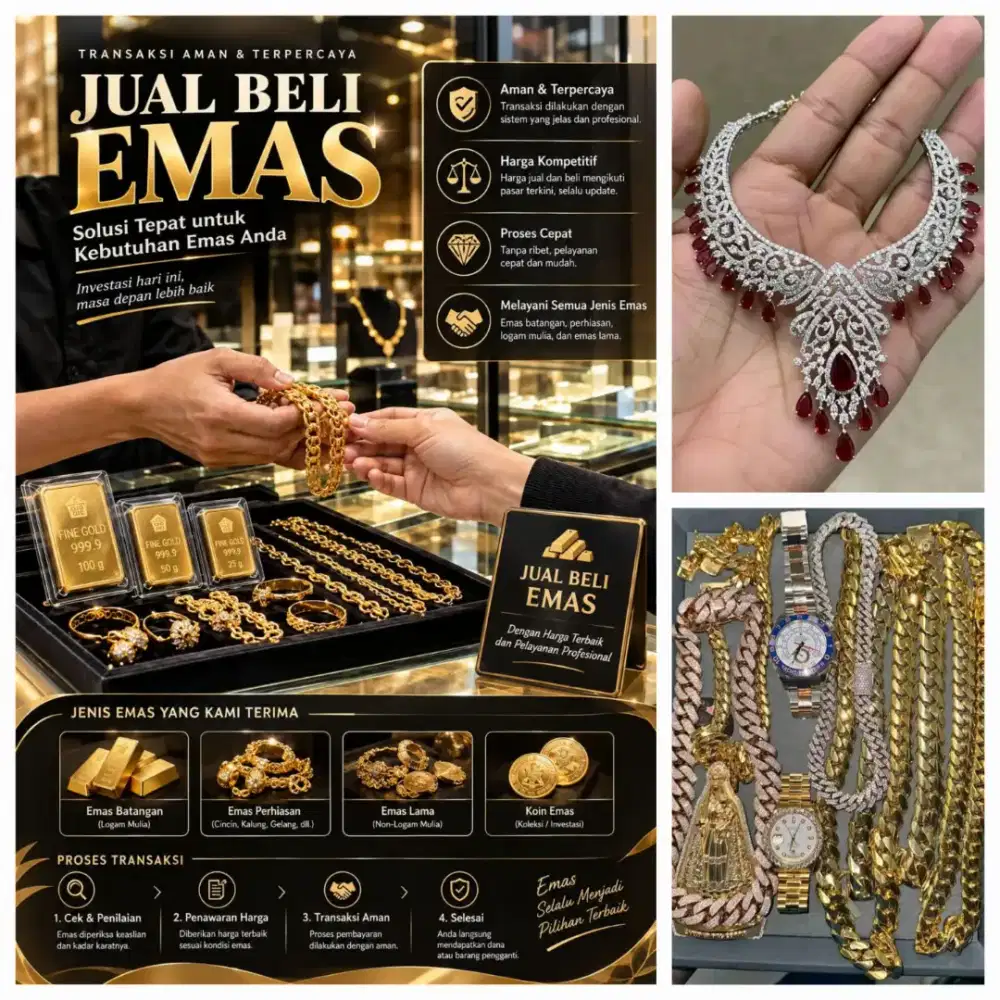 Terima Jual Emas dan Berlian Tanpa Surat Bisa Cod