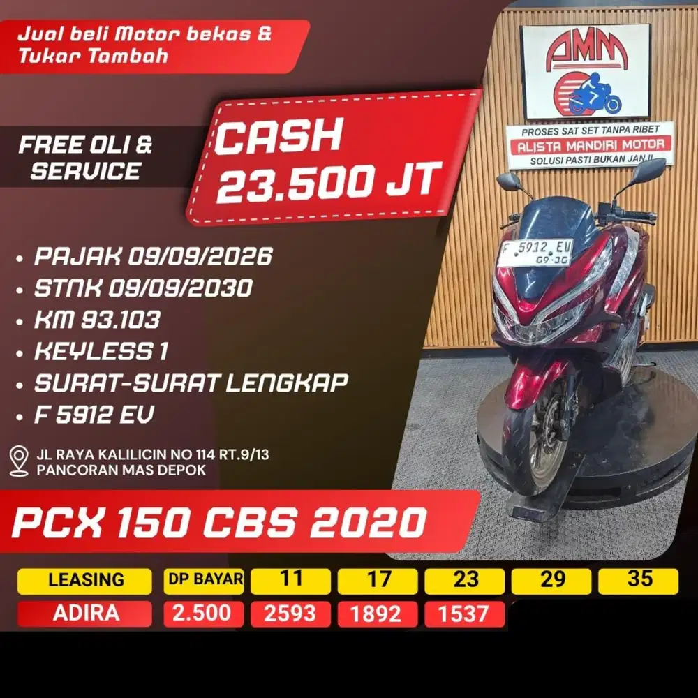 PCX 150 CBS 2020 CASH / KREDIT ALISTA