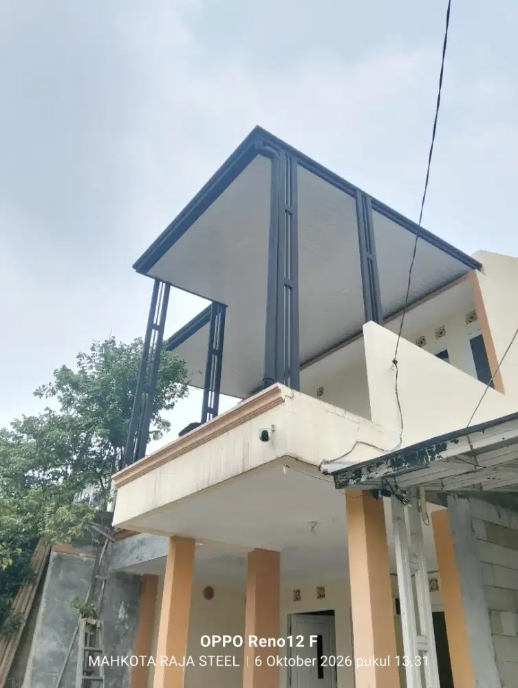 Kanopi alderon single layer + plafon pvc rangka double