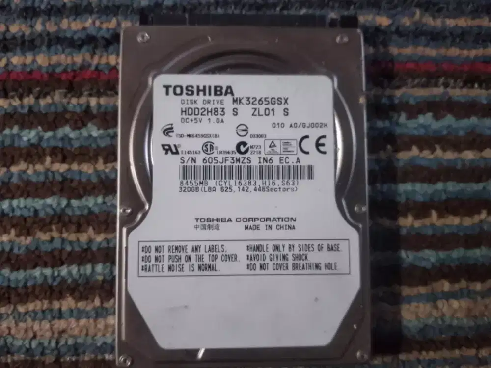 Hardisk Laptop 320GB Toshiba