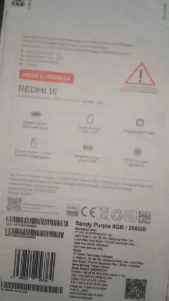 redmi 15 ram 8/256
