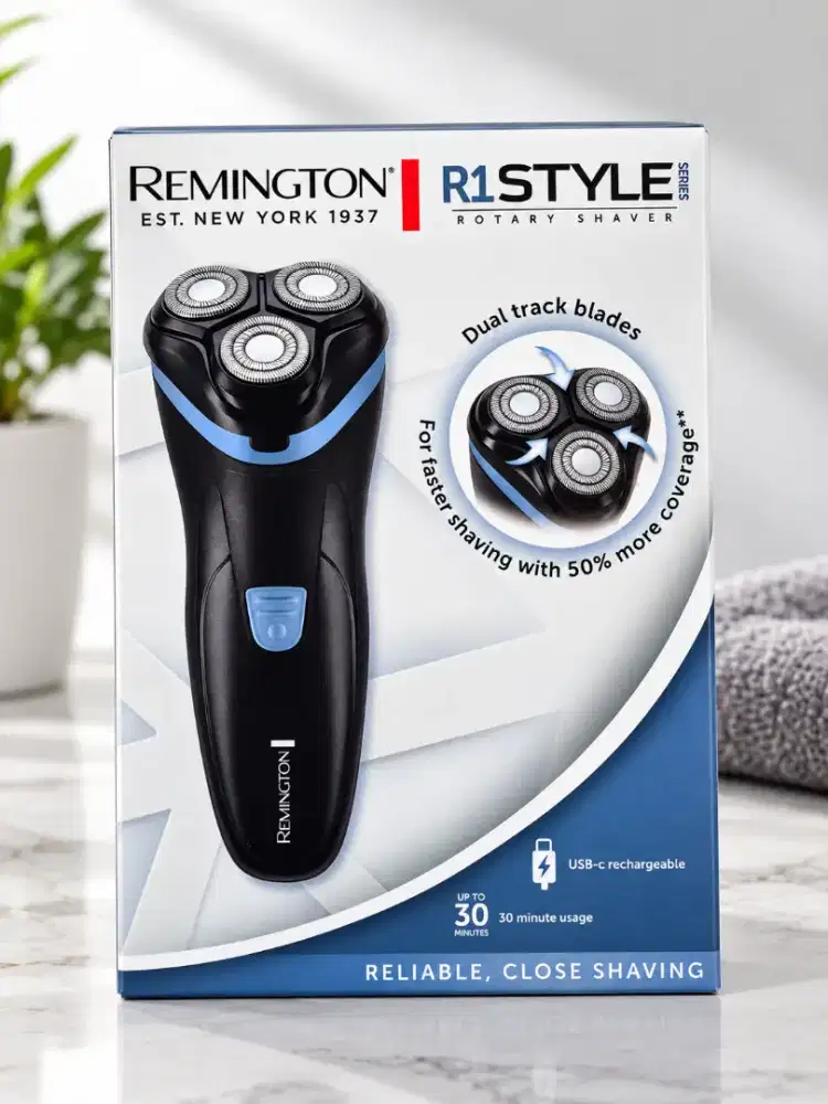 New Remington R1 Style Rotary Shaver USB-C 30 Min R1000