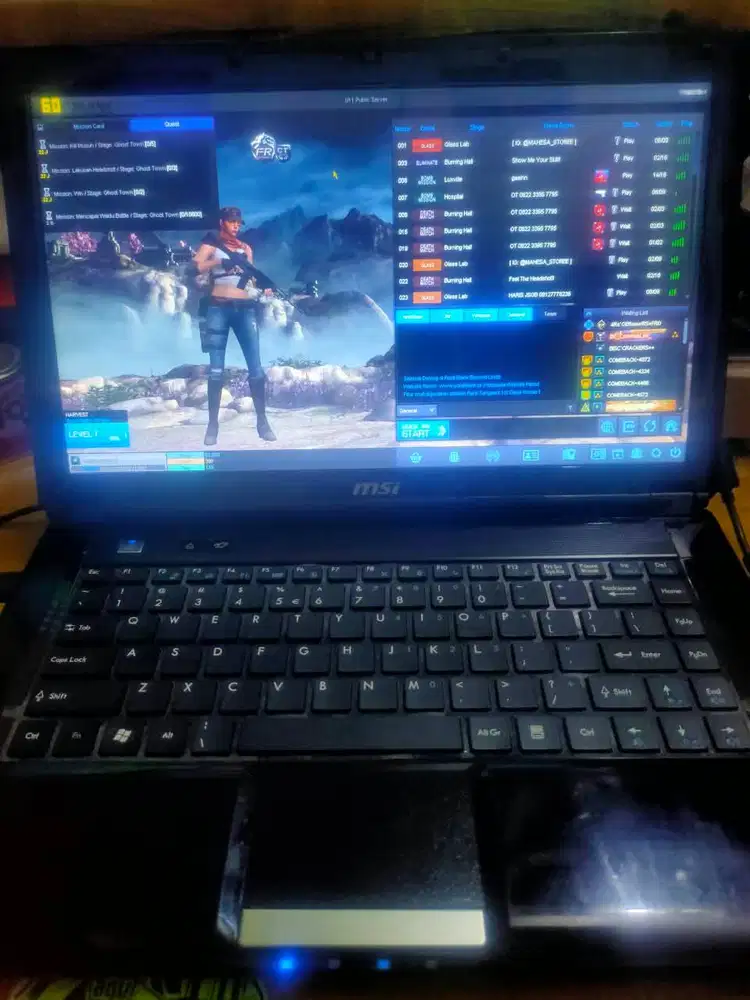 LAPTOP MSI CR460 i3-2310M RAM 4GB HDD 320GB