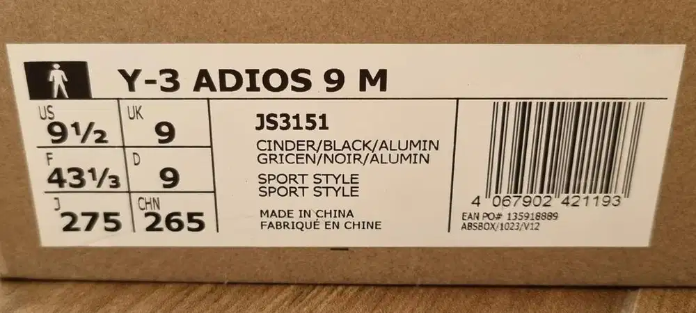 Adidas Adios 9 Y3