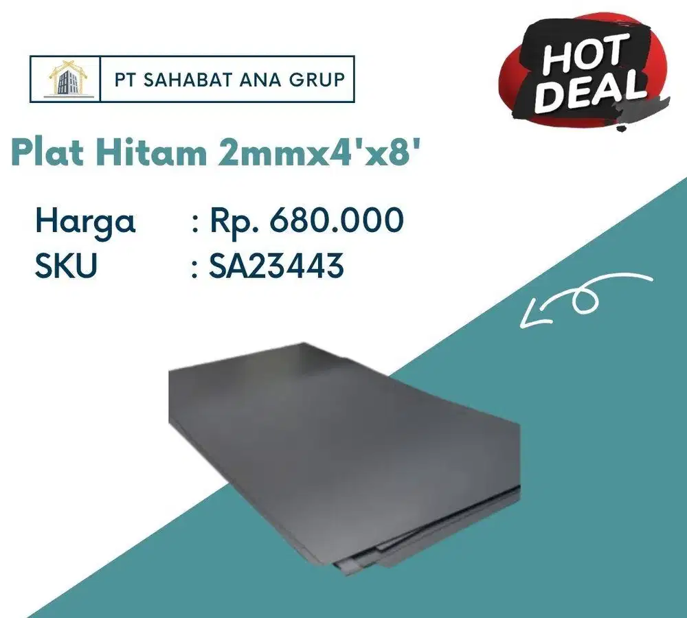 Plat Hitam 2mmx4'x8'