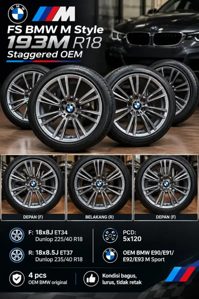 BMW M Style 193M R18 Staggered OEM
