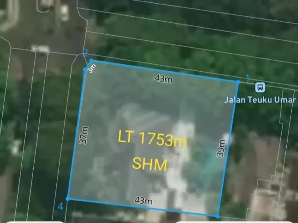 DIJUAL RUMAH DI JL. TEUKU UMAR MENTENG – LT 1.753 M², SHM, 150 JT/M²