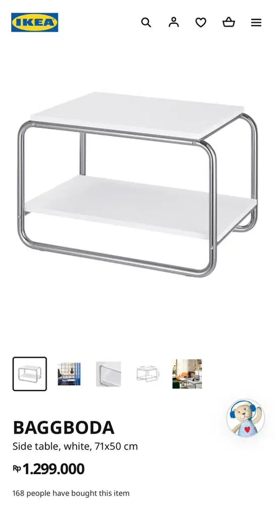 IKEA BAGGBODA Meja Sofa