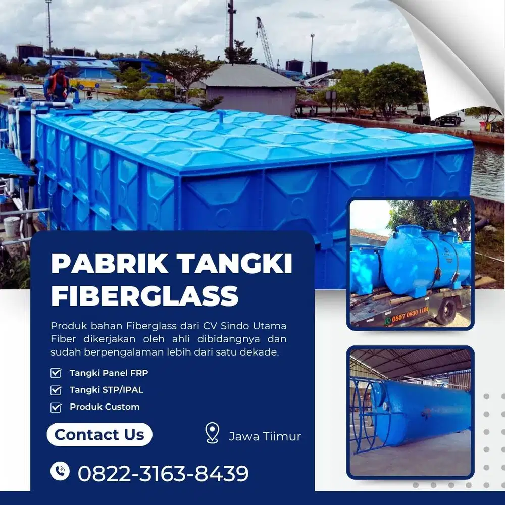 Ground Tank Silinder Dan Roof Tank Silinder Fiberglass Di Magetan