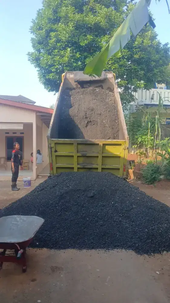 Abu batu sirtu gunung limestone pasir pasang batu makadam