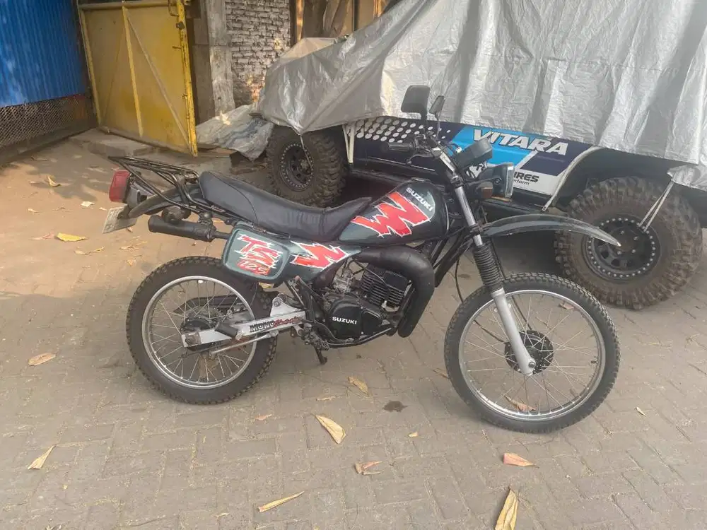Suzuki Trail TS 125 1997 Ori Hijau - Plat L Surabaya Pajak Hidup