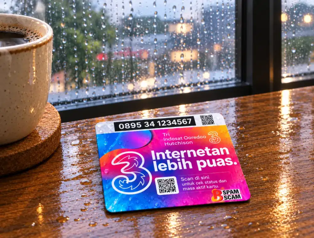 (bisa COD) Nomor CANTIK kartu TRI INDOSAT HOKI 1234567 NAIK 7 ANGKA