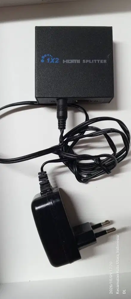 HDMI Splitter 1x2 (1 Input 2 Output) + Adaptor Power - Pencabang Displ