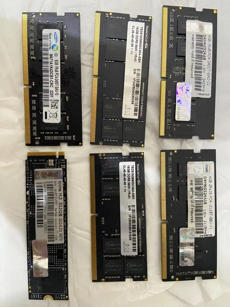 RAM DDR 5 dan DDr 4, Dan SSD NVmE 512 GB