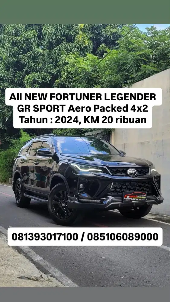 All NEW FORTUNER LEGENDER GR SPORT 4x2
tahun : 2024, KM 20 ribuan