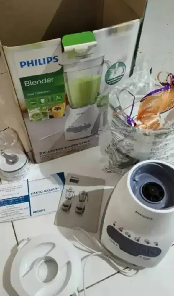 Blender Philips Tabung Kaca Fullset