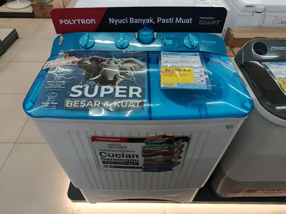 Promo Mesin Cuci Polytron 2 Tabung 8 KG Bisa Cicilan Tanpa Bunga