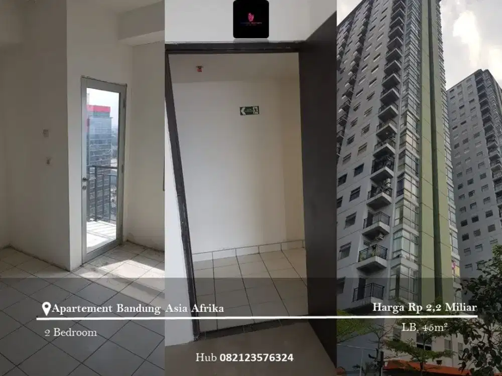 Dijual Apartement Bandung Asia Afrika Mid Floor 2BR Kosongan