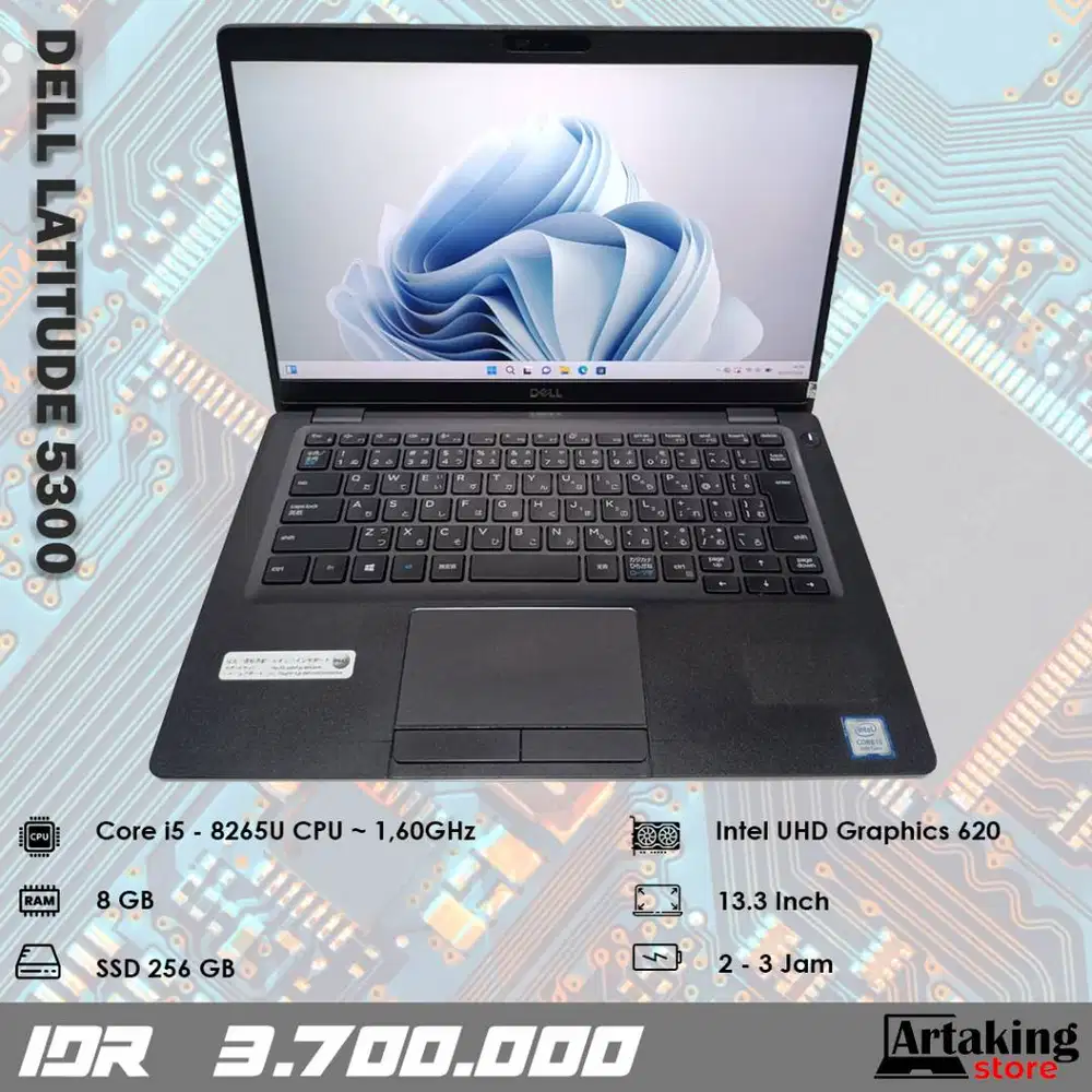 Dell Latitude 5300 - Core i5 - Gen 8 th - Ram 8 GB - SSD 256 GB