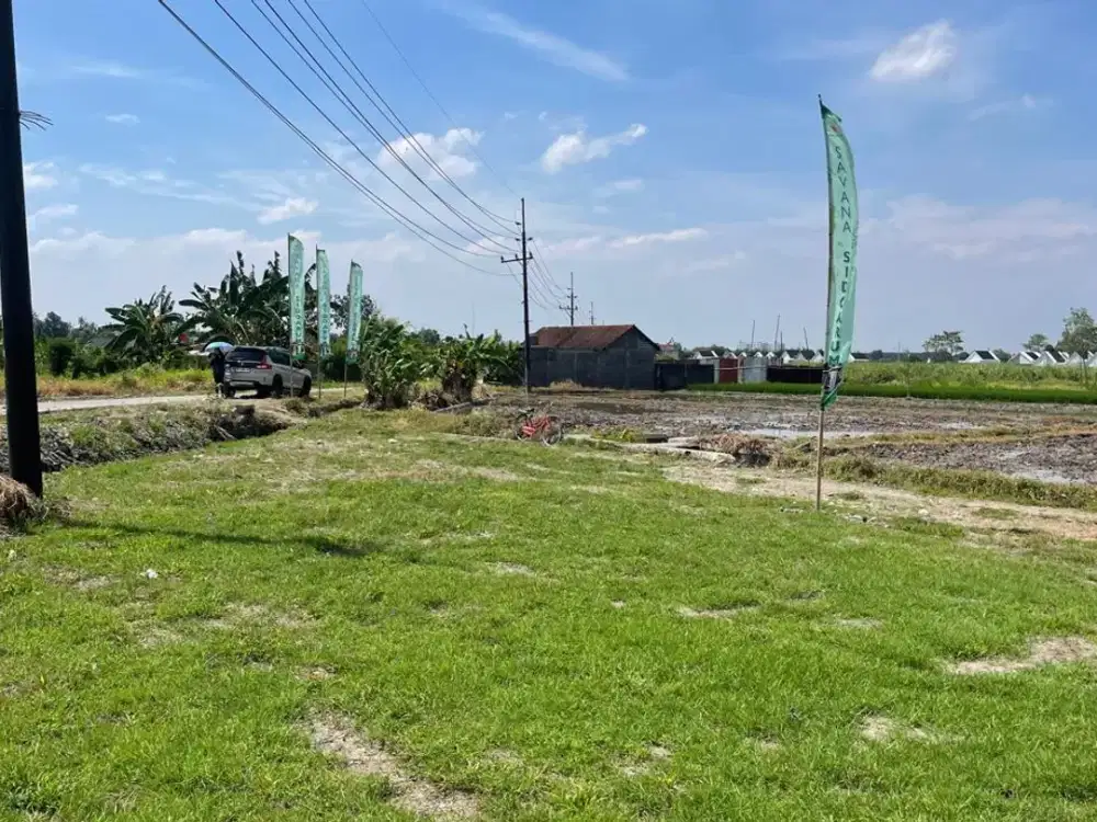 15 Menit Tugu Jogja, Tanah Godean Cicilan 12X Tanpa Bunga