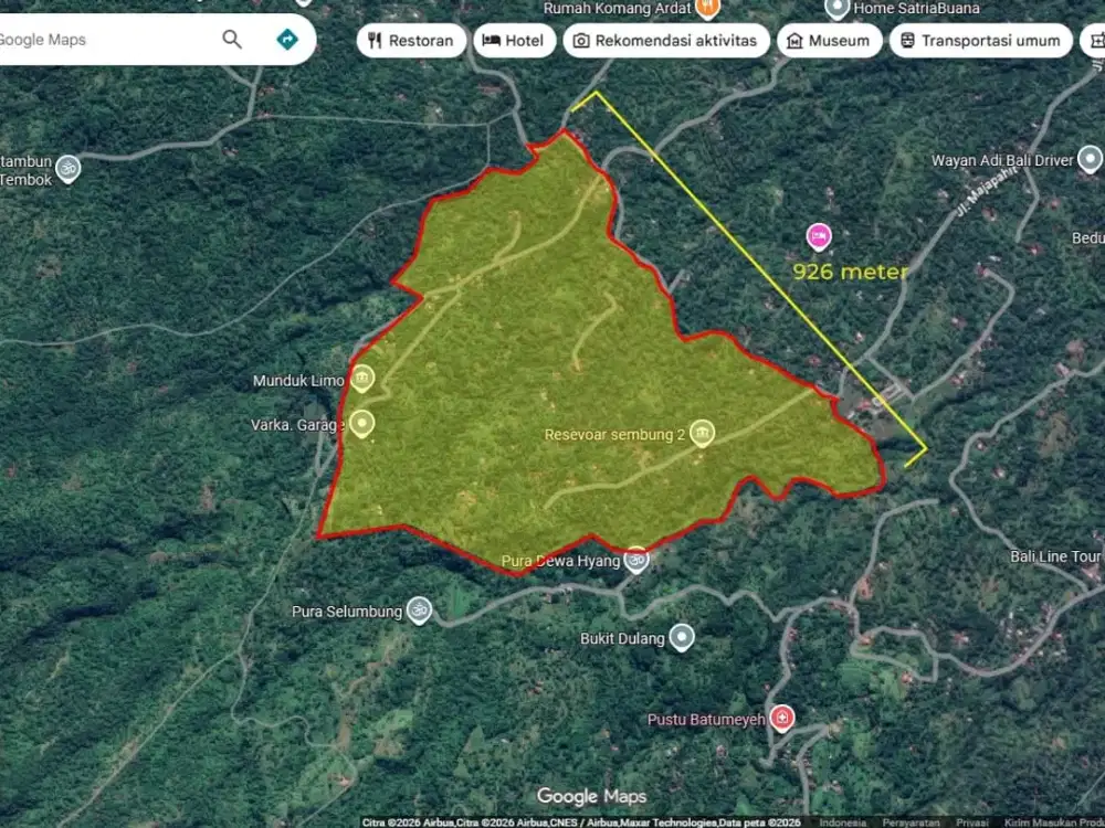 DIJUAL TANAH LUAS 50 HEKTARE VIEW LAUT DI TEMBOK, BULELENG – BALI