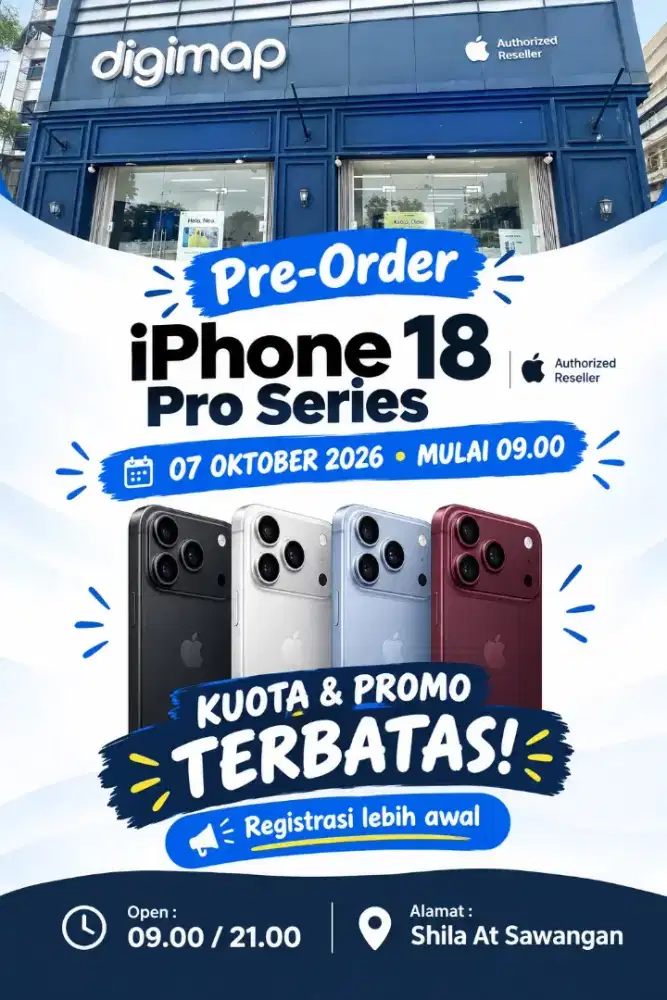 YANG MAU PRE ORDER IPHONE 18 BOLEH LANGSUNG DATANG KE DIGIMAP SHILLA